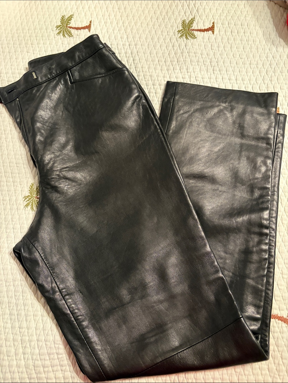 Nordstrom Black Lamb skin Leather Pants